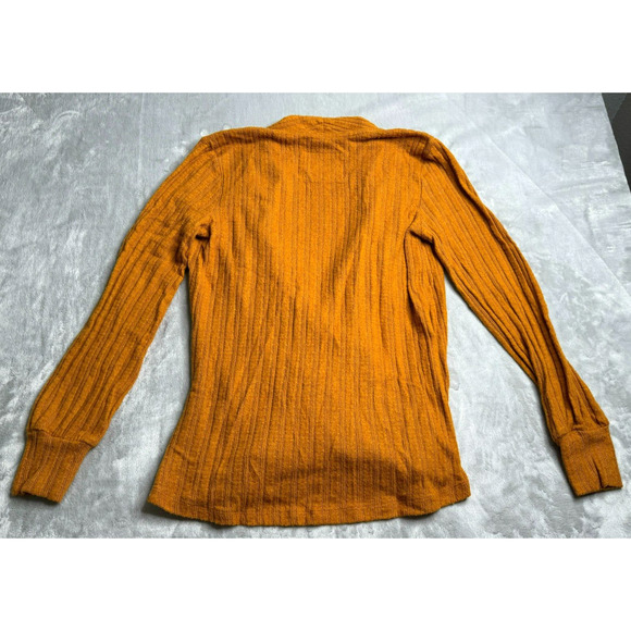 Anthropologie Maeve Rafela Hacci Surplice Top Womens XS Long Sleeve Brown - Picture 5 of 14